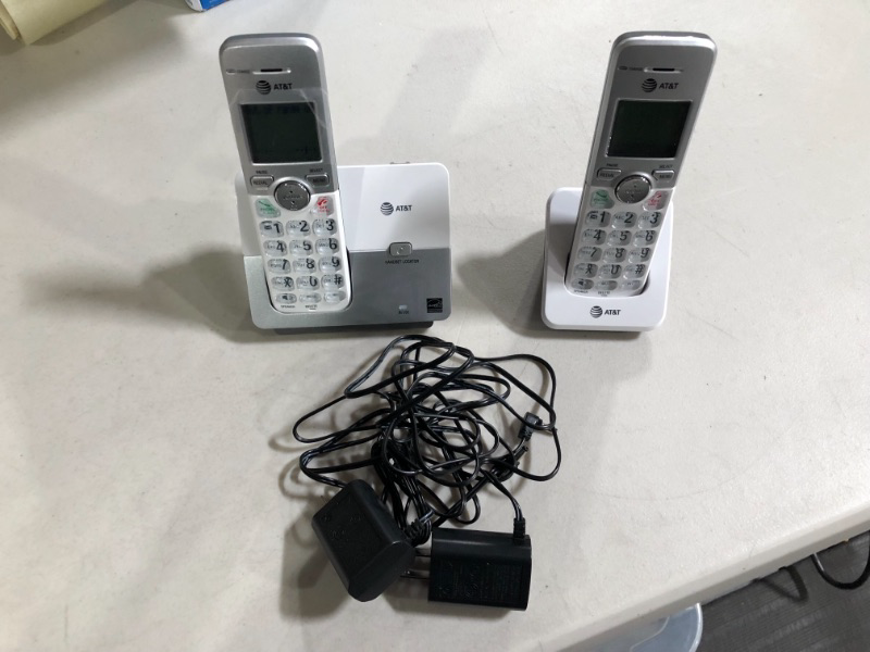 Photo 2 of AT&T EL51203 - 2 Handset DECT 6.0 Cordless Home Phone Full-Duplex Handset Speakerphone, Backlit Display, Lighted Keypad, Caller ID/Call Waiting, Phonebook, Eco Mode, Voicemail Key, Quiet Mode,Intercom 2 Handsets