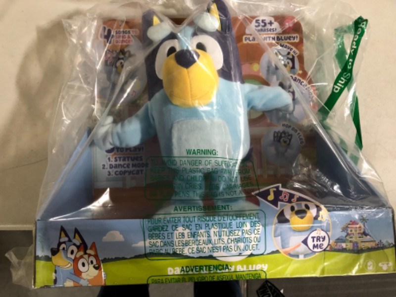 Photo 2 of Bluey Dance and Play 14" Animated Plush | Over 55 Phrases and Songs, Multicolor