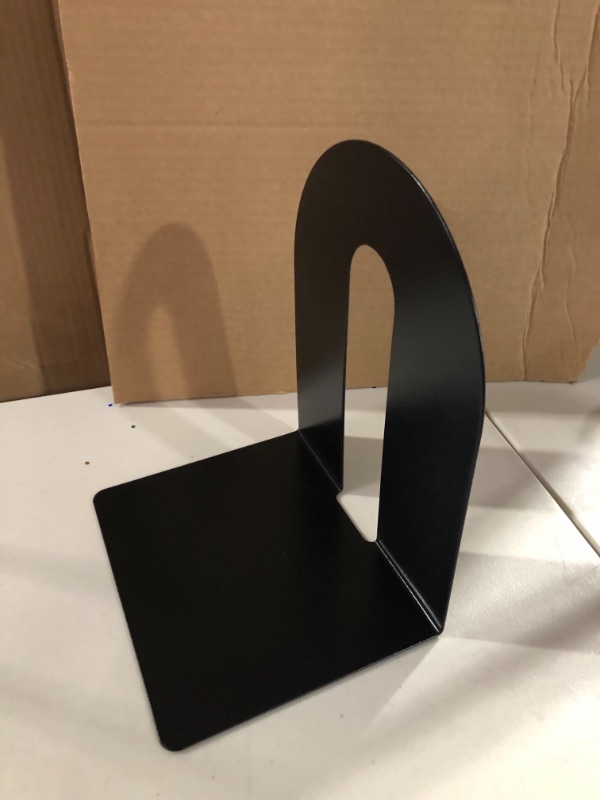 Photo 2 of Officemate Bookends, Heavy Weighted 10-inch Steel, Black (93182)