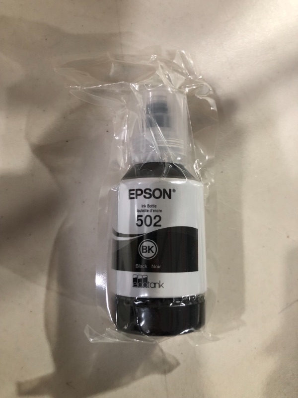 Photo 2 of EPSON T502 EcoTank Ink Ultra-high Capacity Bottle Black (T502120-S) for select Epson EcoTank Printers Black Bottle