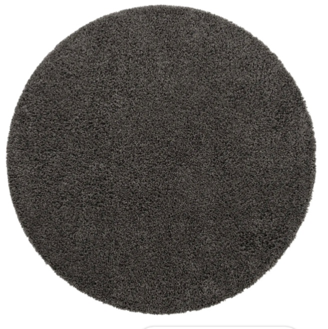 Photo 1 of 7' x 7' Solid Shag Round Rug