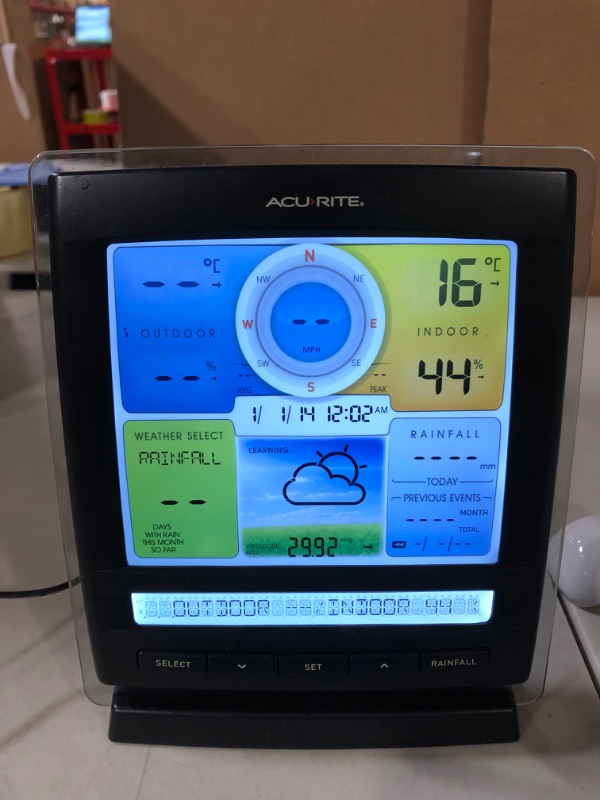 Photo 3 of AcuRite Iris (5-in-1) Indoor/Outdoor Wireless Weather Station for Indoor and Outdoor Temperature and Humidity, Wind Speed and Direction, and Rainfall with Digital Display (01512M) Color Display