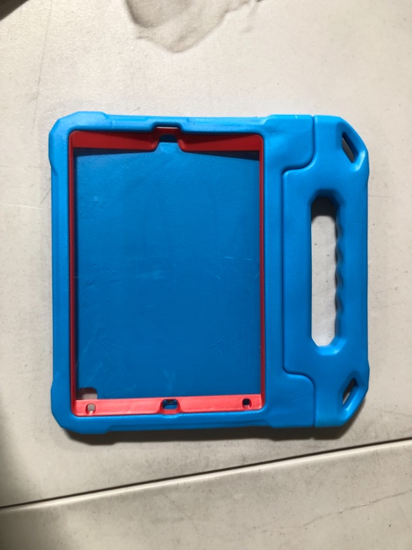 Photo 2 of Kids Case for iPad 10.2" 9th / 8th / 7th Generation 2021/2020/2019 - with Built-in Screen Protector, Shockproof Lightweight Handle Stand Kids Case for iPad 10.2" 2021 Latest Tablet Cover (Blue & Red)