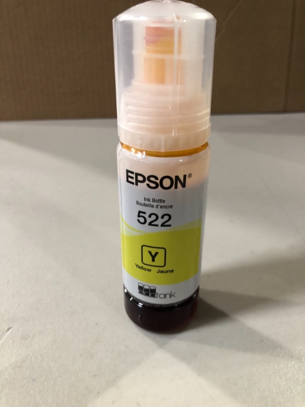 Photo 2 of EPSON T522 EcoTank Ink Ultra-high Capacity Bottle Yellow (T522420-S) for Select Epson EcoTank Printers