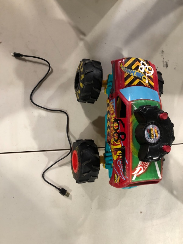 Photo 2 of ?Hot Wheels RC Monster Trucks 1:15 Scale HW Demo Derby, 1 Remote-Control Toy Truck 