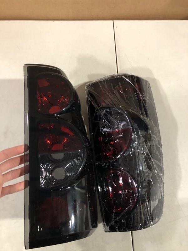 Photo 2 of CPW Tail Lights For Chevy Chevrolet Silverado 1999 2000 2001 2002 2003 2004 2005 2006 2007 1500/2500/3500 GMC Sierra 1999-2003 Taillights Assembly Pickup Brake Rear Lamps Black/Smoke