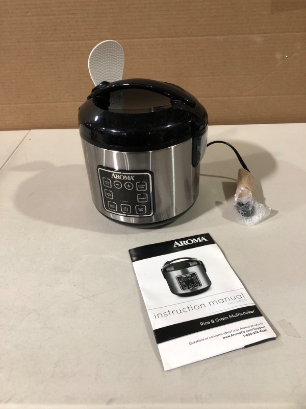 Photo 2 of Aroma Housewares ARC-914SBD Digital Cool-Touch Rice Grain Cooker and Food Steamer, Stainless, Silver, 4-Cup (Uncooked) / 8-Cup (Cooked) Basic