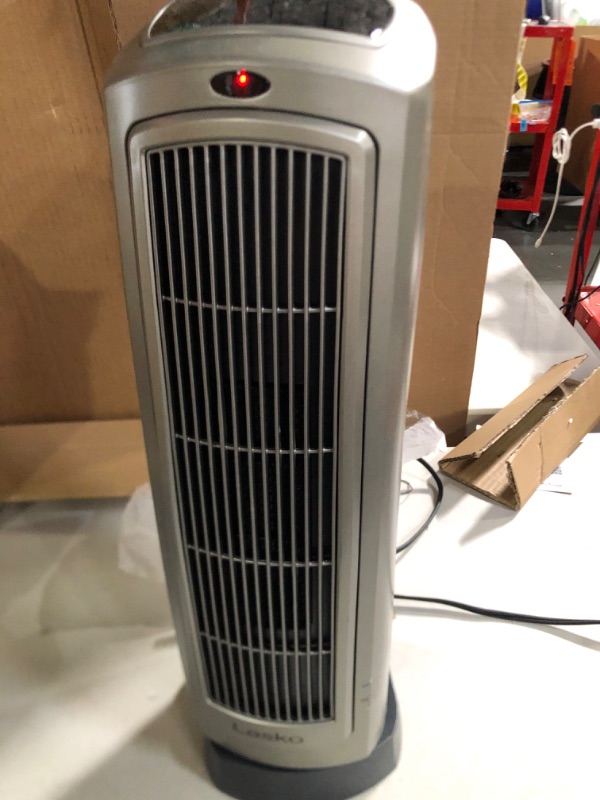 Photo 3 of Lasko 1500W Digital Ceramic Space Heater with Remote, 755320, Silver