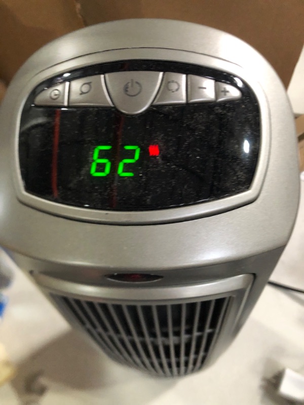 Photo 2 of Lasko 1500W Digital Ceramic Space Heater with Remote, 755320, Silver