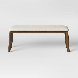 Photo 3 of Astrid Mid-Century Dining Bench with Upholstered Seat Walnut - Project 62™