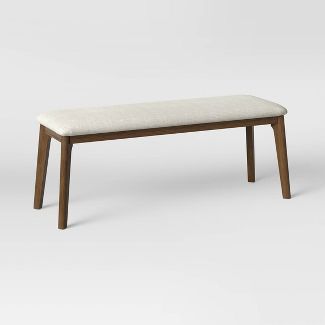Photo 1 of Astrid Mid-Century Dining Bench with Upholstered Seat Walnut - Project 62™