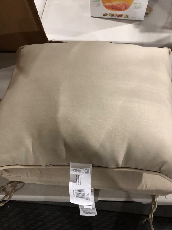 Photo 3 of Amazon Basics Deep Seat Patio Seat and Back Cushion Set - Khaki Khaki Deep Seat Cushion