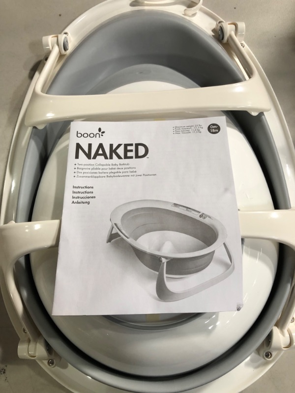 Photo 3 of Boon Naked 2 Baby Bath Tub - Gray