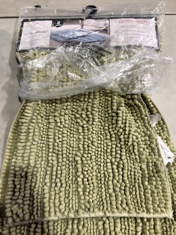 Photo 1 of Amrapur Overseas 2-Pack Chenille Noodle Bath Mat 