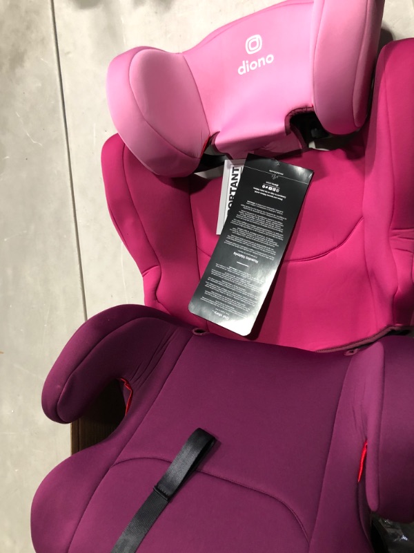 Photo 2 of Diono Cambria 2 XL, Dual Latch Connectors, 2-in-1 Belt Positioning Booster Seat, High-Back to Backless Booster with Space and Room to Grow, 8 Years 1 Booster Seat, Pink 2020 Pink