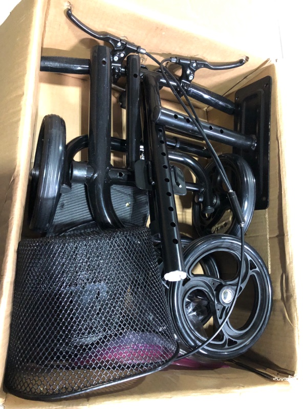 Photo 1 of WINLOVE Black Steerable Knee Walker Roller Scooter with Basket Dual Braking System for Angle and Injured Foot Broken Economy Mobility