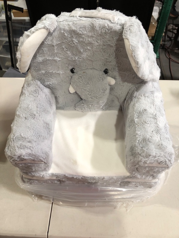 Photo 2 of Animal Adventure Gray Elephant Soft Plush Children's Chair, Sweet Seats