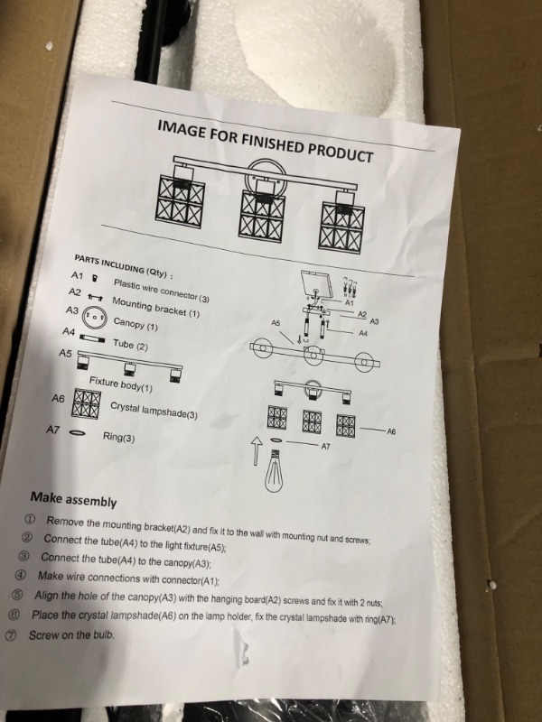 Photo 3 of ***see notes**NeuType Bathroom Vanity Light, 3-Light Bathroom Light Fixtures, Matte Black Vanity Lights Above Mirror, Wall Light Fixtures for Bathroom and Bedroom Matte Black 3-Light