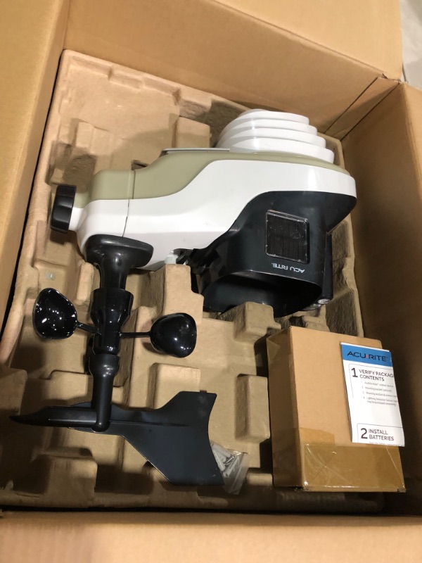 Photo 2 of AcuRite Atlas Professional Weather Station with Direct-to-Wi-Fi HD Display, Lightning Detection, Built-In Barometer, and Temperature, Humidity, Wind Speed/Direction and Rainfall Measurements (01001M) Atlas with WiFi Display