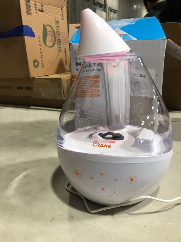 Photo 2 of Crane Drop Humidifier, 1 Gallon, Clear & White