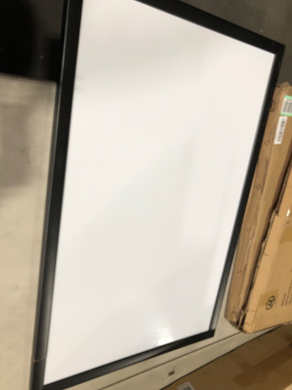 Photo 2 of U Brands Magnetic Dry Erase Board, 23 x 35 Inches, Black Wood Frame (311U00-01) 35 x 23''