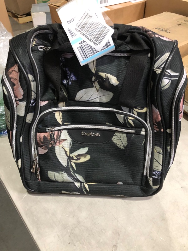 Photo 2 of BEBE Women's Valentina-Wheeled Under The Seat Carry-on Bag, Black Floral, One Size