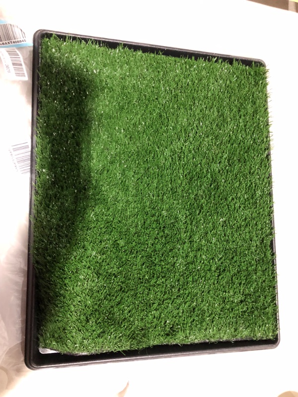 Photo 2 of Artificial Grass Puppy Pee Pad for Dogs and Small Pets - 20x25 Reusable 3-Layer Training Potty Pad with Tray