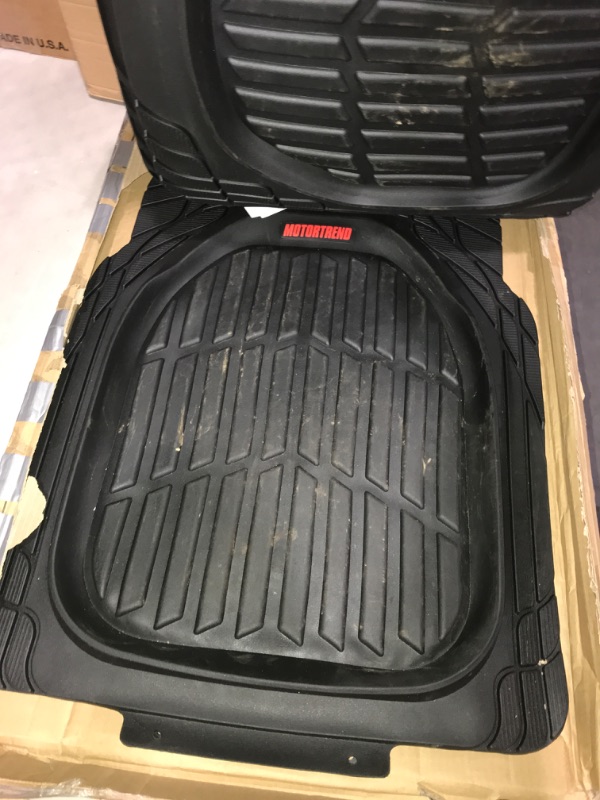 Photo 1 of Motor Trend Black FlexTough Contour Liners-Deep Dish Heavy Duty Rubber Floor Mats 