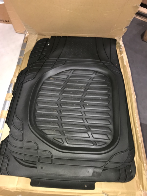 Photo 2 of Motor Trend Black FlexTough Contour Liners-Deep Dish Heavy Duty Rubber Floor Mats 