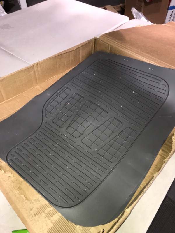 Photo 3 of Motor Trend WingRunner Complementary Rubber Rear Floor Mats Liners for 2nd or 3rd Row - grey