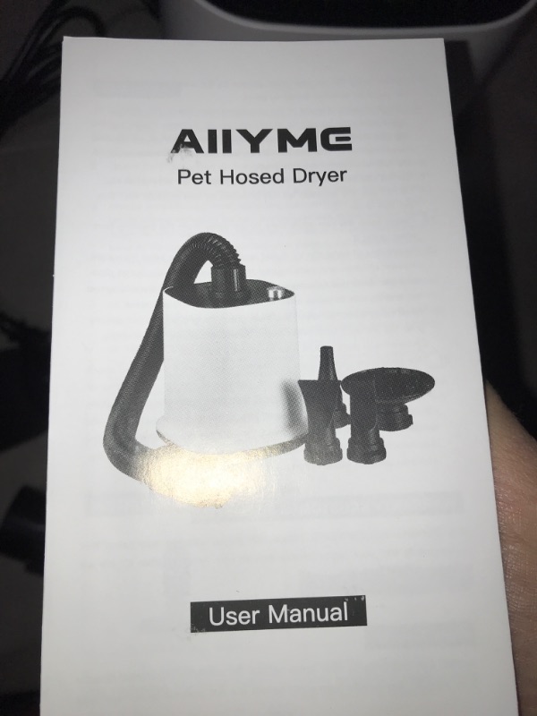 Photo 4 of AIIYME Dog Dryer, 4.7HP Low Noise Pet Blow Dryer