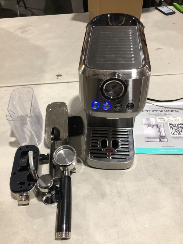 Photo 2 of **USED** MISSING SHOT FILTERS** Stainless Steel Espresso Maker With Automatic Milk Frother