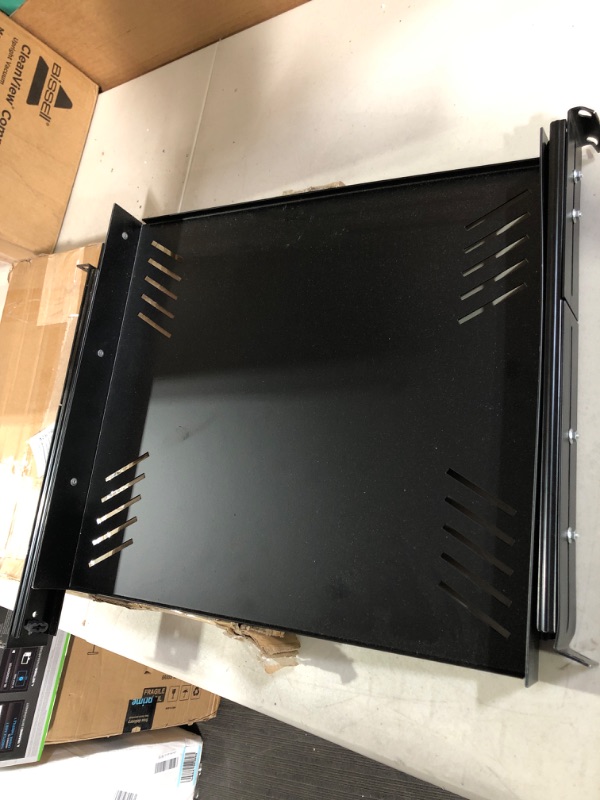 Photo 2 of Penn Elcom R1290/1U Sliding Rack Tray (Audio, AV, IT, DJ) Equipment Shelf for 1 Rack Space up to 15 Inch Deep R1290/1UK