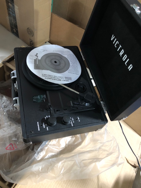 Photo 2 of Victrola Vintage 3-Speed Bluetooth Portable Suitcase Record Player