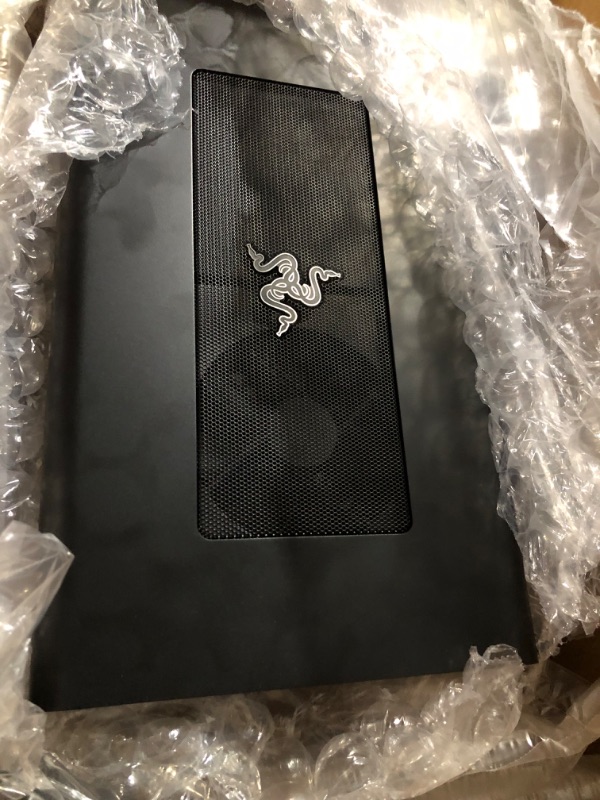 Photo 2 of **SEE NOTES** Razer Core X Chroma Aluminum External GPU Enclosure (eGPU): Compatible with Windows & MacOS Thunderbolt 3 Laptops, NVIDIA /AMD PCIe Support, 700W PSU, 4x USB 3.1, 1x Gbit Ethernet, Chroma RGB, Black Classic Black Core X Chroma eGPU