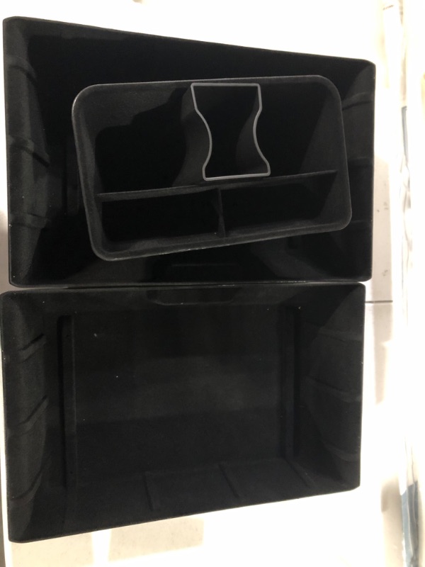 Photo 2 of 2021 2022 2023 Model 3/Y Console Organizer Tray Hidden Cubby Drawer Storage Box ABS 