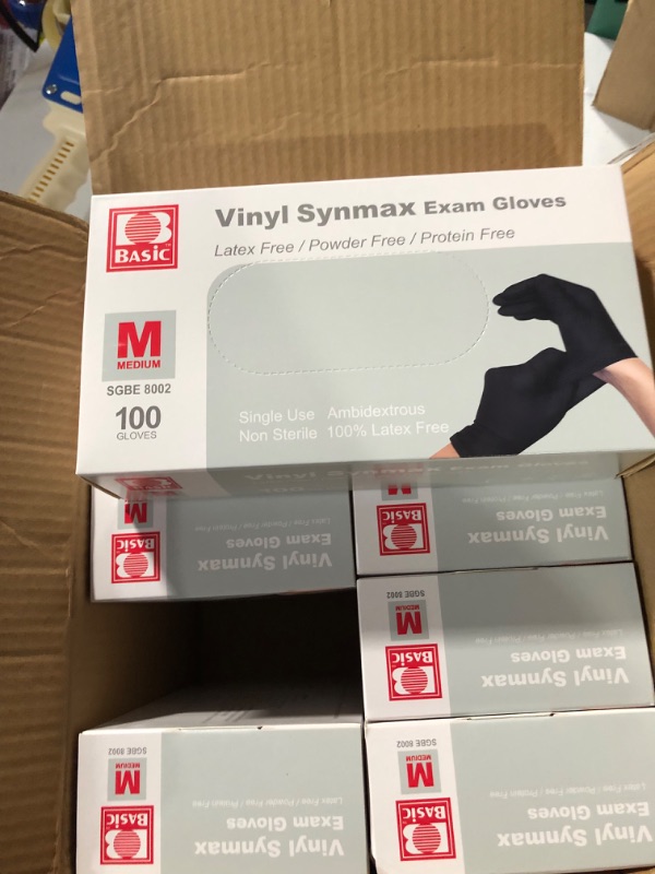 Photo 2 of Basic Disposable Medical Synmax Vinyl Exam Gloves- 1000pcs