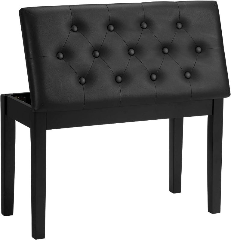 Photo 1 of **SEE NOTES**SONGMICS Duet Piano Bench with Padded Cushion and Storage Compartment