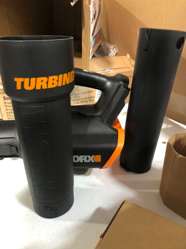 Photo 5 of ** SEE NOTES** WORX 20V Turbine Cordless Two-Speed Leaf Blower Power Share - WG547 (Battery & Charger)