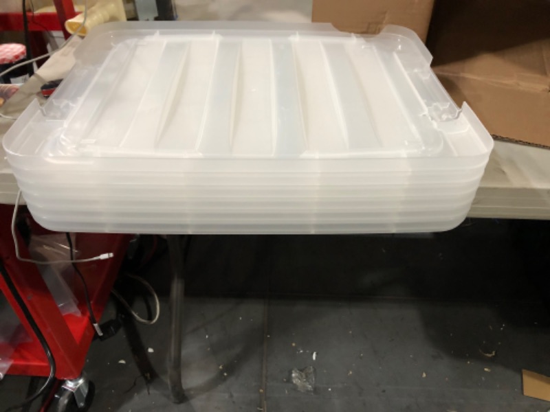 Photo 2 of  Clear Storage Latch Box/Bins, 6-Pack Plastic Container with Latches and Lid