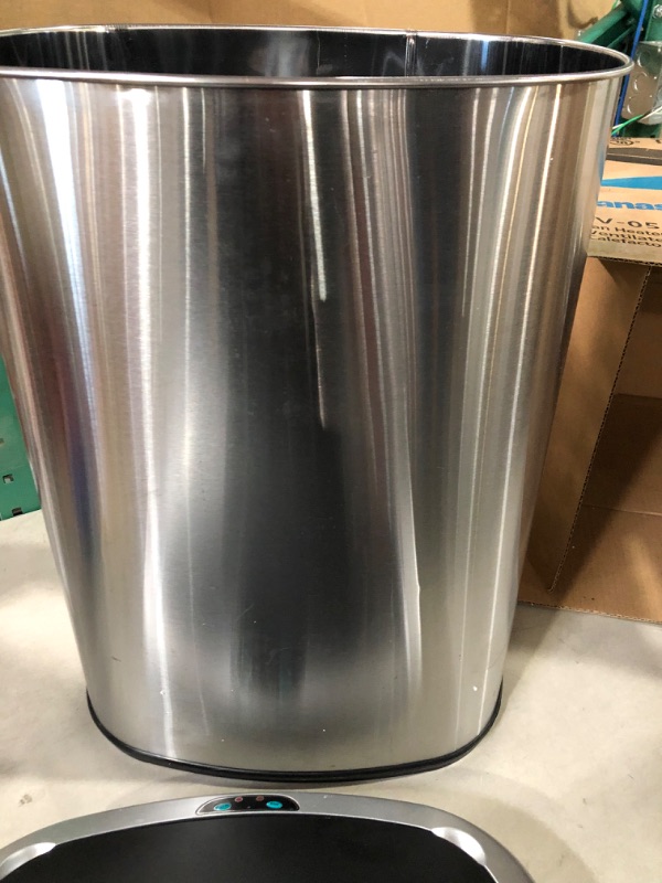 Photo 1 of 13 Gallon 50 Liter Kitchen Trash Can with Touch-Free Stainless-Steel