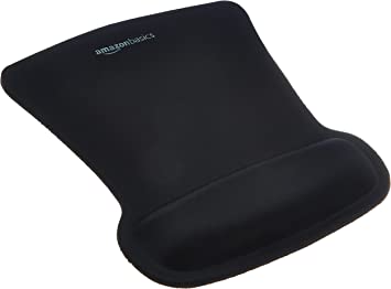 Photo 1 of Amazon Basics Gel Computer Mouse Pad with Wrist Support Rest - Black