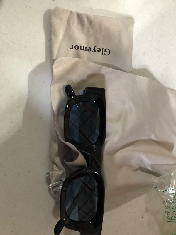Photo 1 of GLEYEMOR Polarized Rectangle Sunglasses for Men Women Chunky Square Thick Frame 