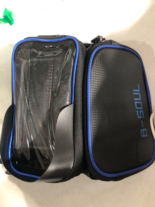 Photo 2 of AIXIN B-Soul Bike Tube Frame Bag Saddle Bag Touchscreen Phone Bag 6.2Inch Cellphone Bicycle Riding Bag Waterproof Blue