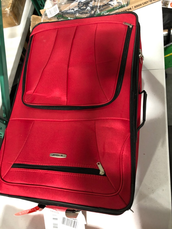 Photo 6 of -SEE NOTES-Rockland Journey Softside Upright Luggage Set, Red, 4-Piece (14/19/24/28) 4-Piece Set (14/19/24/28) Red