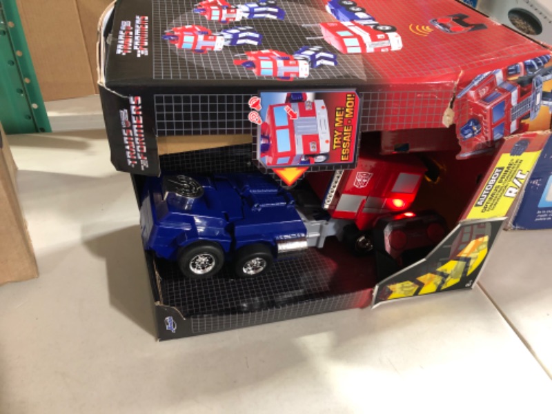 Photo 2 of Jada Toys Transformers Optimus Prime Converting RC Remote Control Vehicle, Toys for Kids