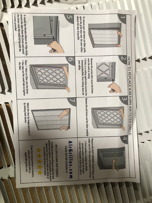 Photo 1 of [USED] Handua 30"W x 20"H [Duct Opening Size] Steel Return Air Filter Grille