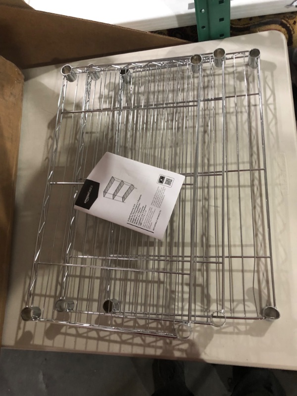 Photo 3 of **SHELVES ONLY** Amazon Basics 3-Shelf Adjustable Wire Rack shelving unit Chrome 