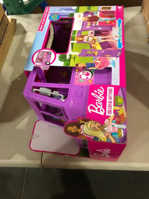 Photo 2 of Barbie Food Truck with Multiple Play Areas & 30+ Realistic Play Pieces, Dolls Sold Separately