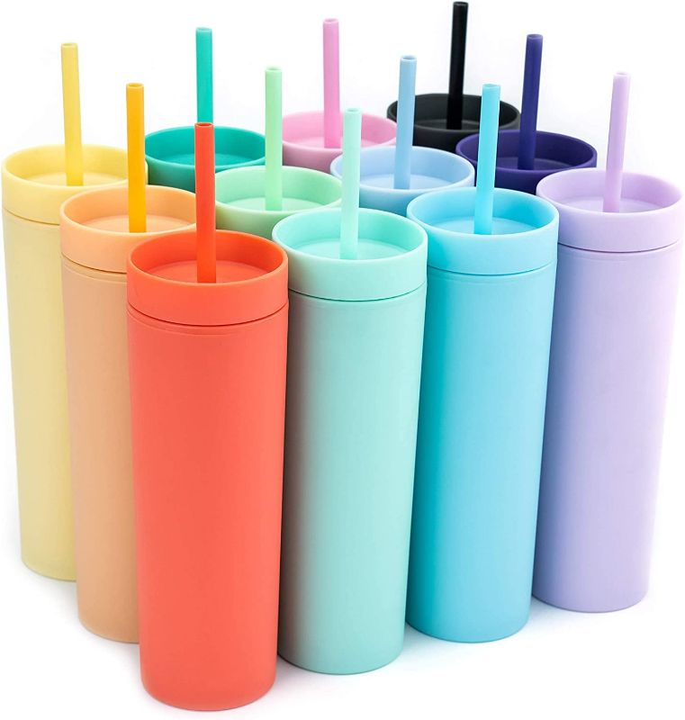 Photo 1 of STRATA CUPS Skinny Tumblers (12 pack) 16oz